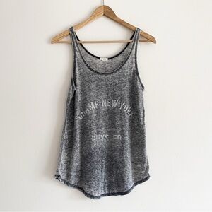 Garage “Champ New York Phys. Ed” Burnout Graphic Tank – Size XS, Heather Grey